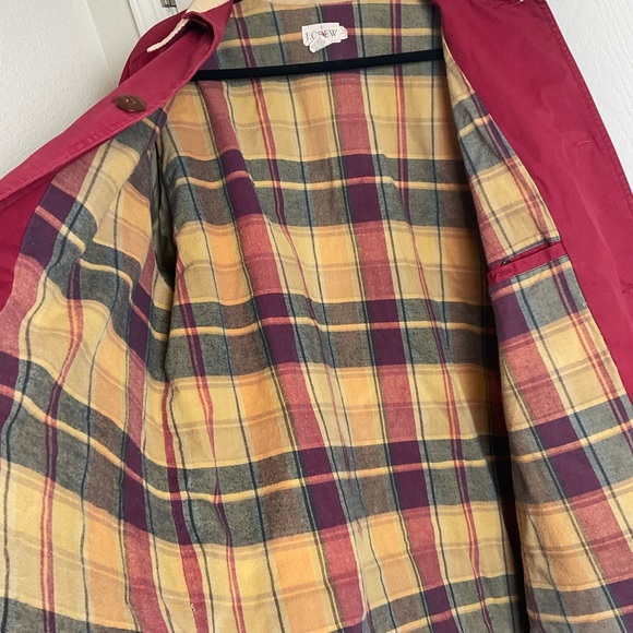 J.CREW 90's field jacket Size: L Red Men Red Jacket with Beige Collar - Picture 5 of 10